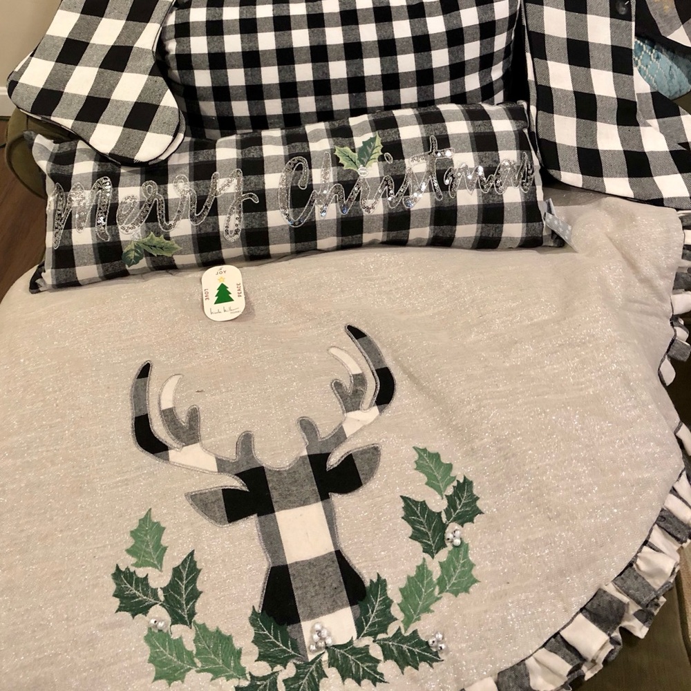 Merry Christmas Buffalo Check Pillow Cover